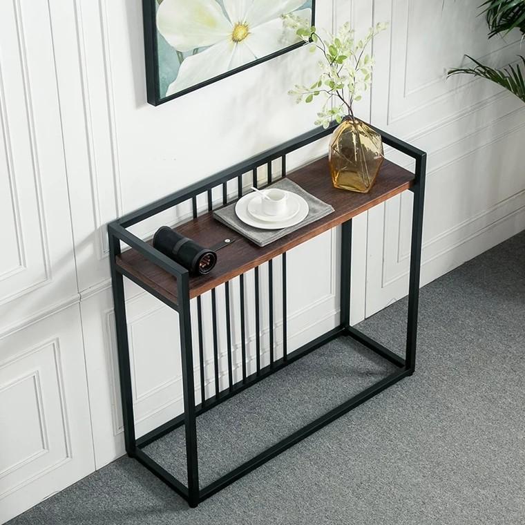 Rustic slim  modern hallway console table design - The Leaf Crafts