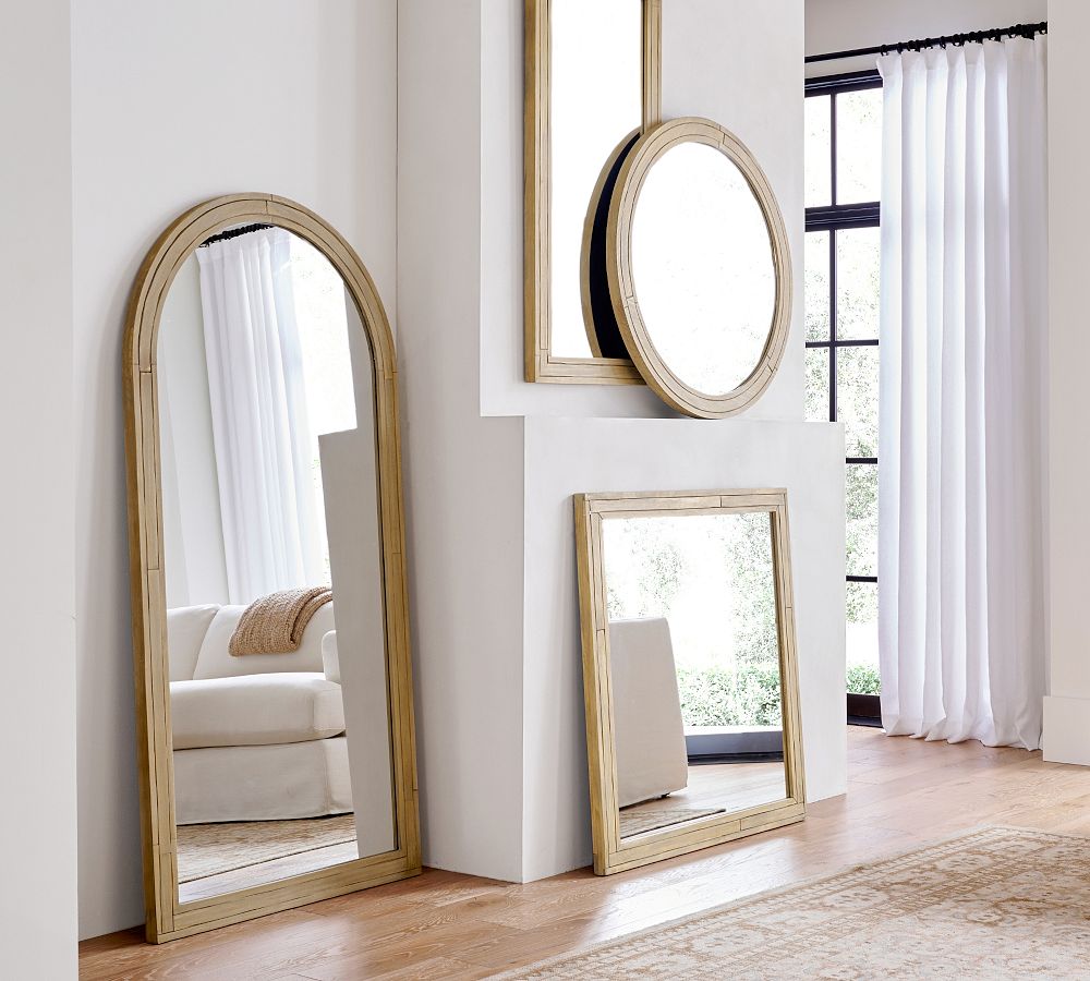 mid century modern round mirror design - The Leaf Crafts