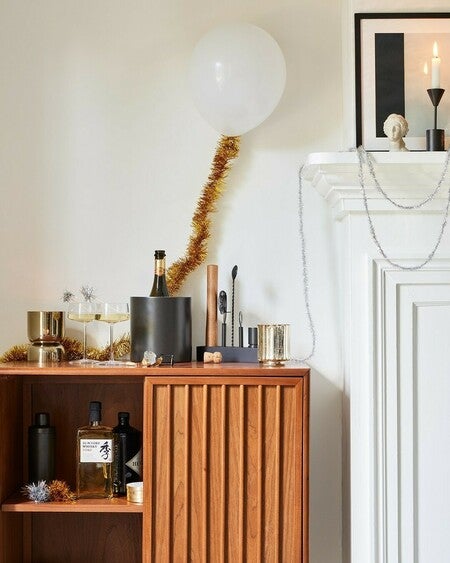 Rustic wooden bar storage unit for home - The Leaf Crafts