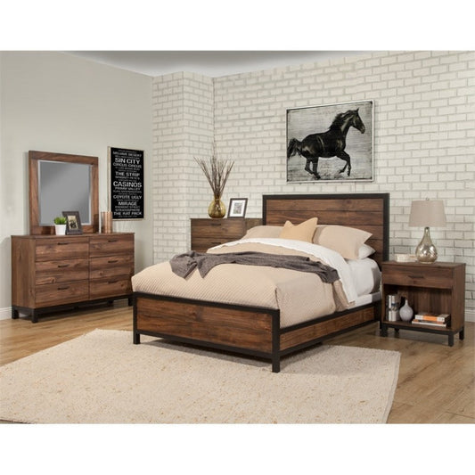 Buy solid wood king bed online in India. Premium hardwood bed frame with headboard, durable bedroom furniture for modern homes.