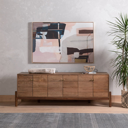 Buy online Aelia solid wood display unit for modern home in India - The Leaf Crafts
