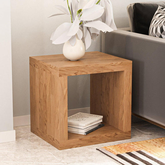 Buy Online Albi solid wood end table for living room and bedroom in India - The Leaf Crafts