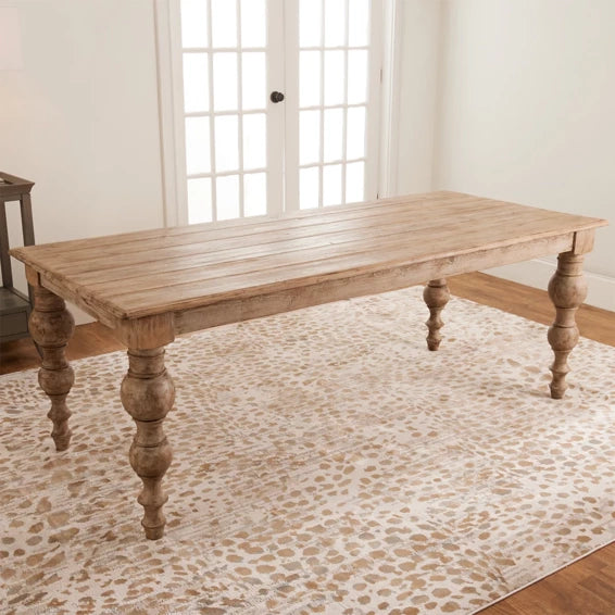 Buy Online Atharv Solid Wood Dining Table in India - The Leaf Crafts