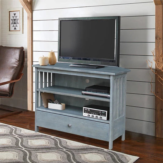designer wooden tv unit with storage - The Leaf Crafts