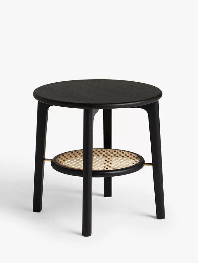 wooden cane side table design - The Leaf Crafts