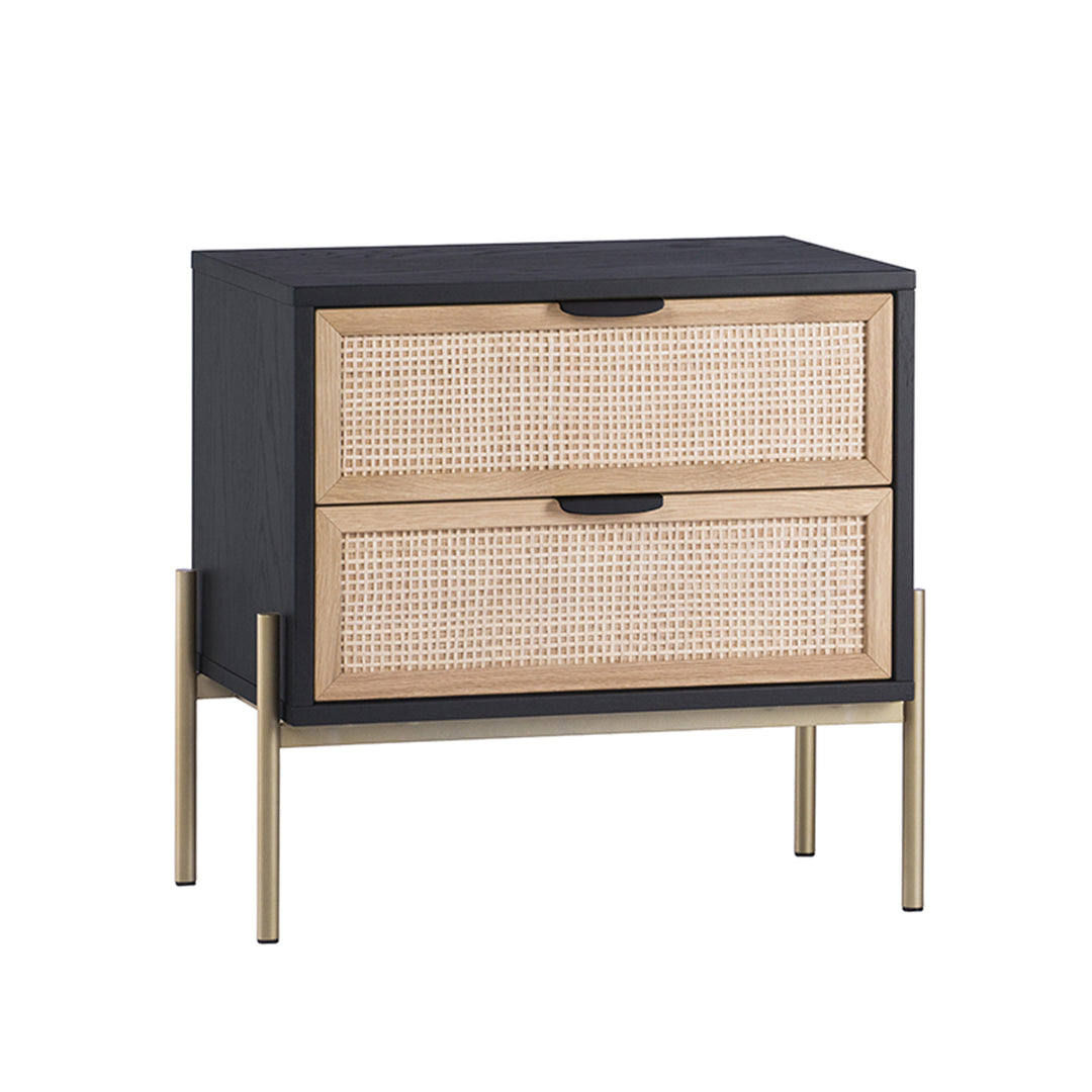 Buy bedside table online in India. Solid wood bedside table with drawer and storage, modern wooden nightstand for bedroom furniture.