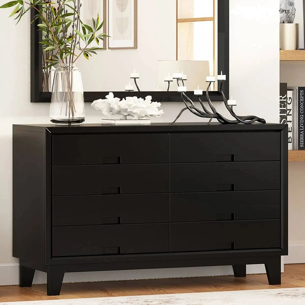 Buy solid wood chest of drawers online in India. Premium wooden dresser with storage drawers for bedroom furniture and home organization.