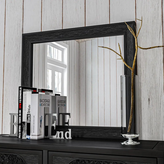 Buy solid wood mirror frame online in India. Handcrafted wooden wall mirror frame for bedroom, living room decor furniture.