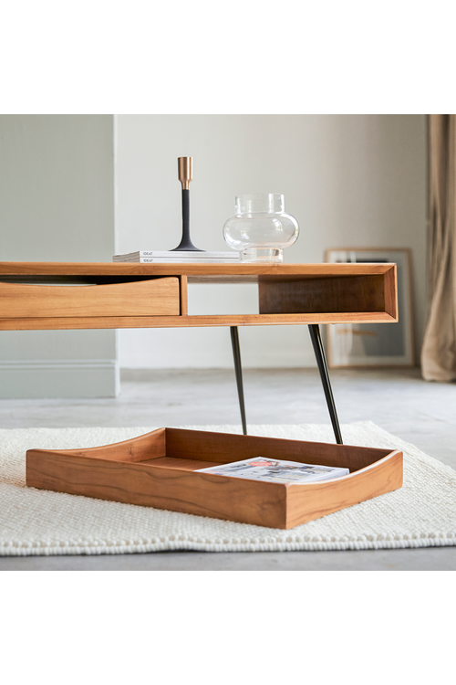 Designed to blend durability with aesthetics, this solid wood center table enhances your home with timeless craftsmanship and modern sophistication - The Leaf Crafts