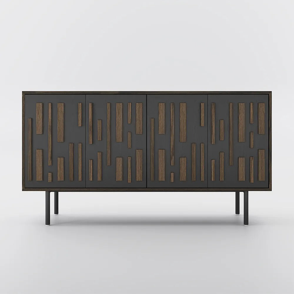 contemporary storage unit made from solid wood