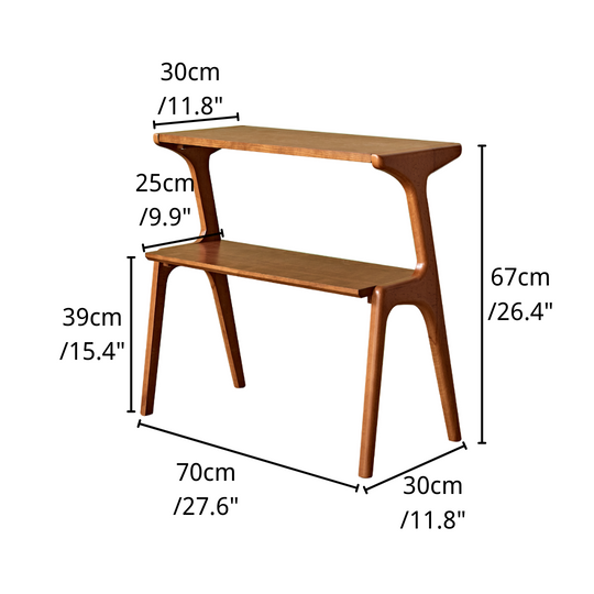 compact wooden end table for living room- The Leaf Crafts