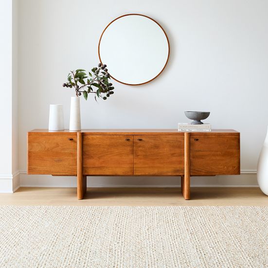 wooden tv cabinet with storage - The Leaf Crafts