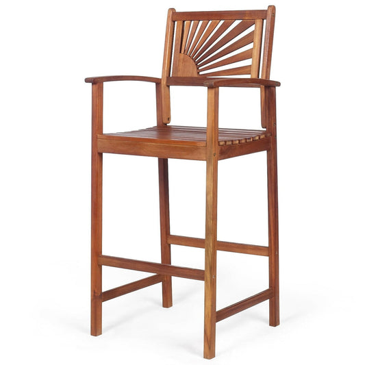 crape solid wood bar chair - The Leaf Crafts