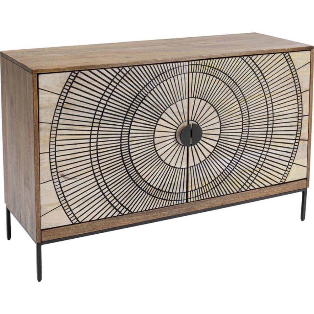 handcrafted carved wooden sideboard cabinet