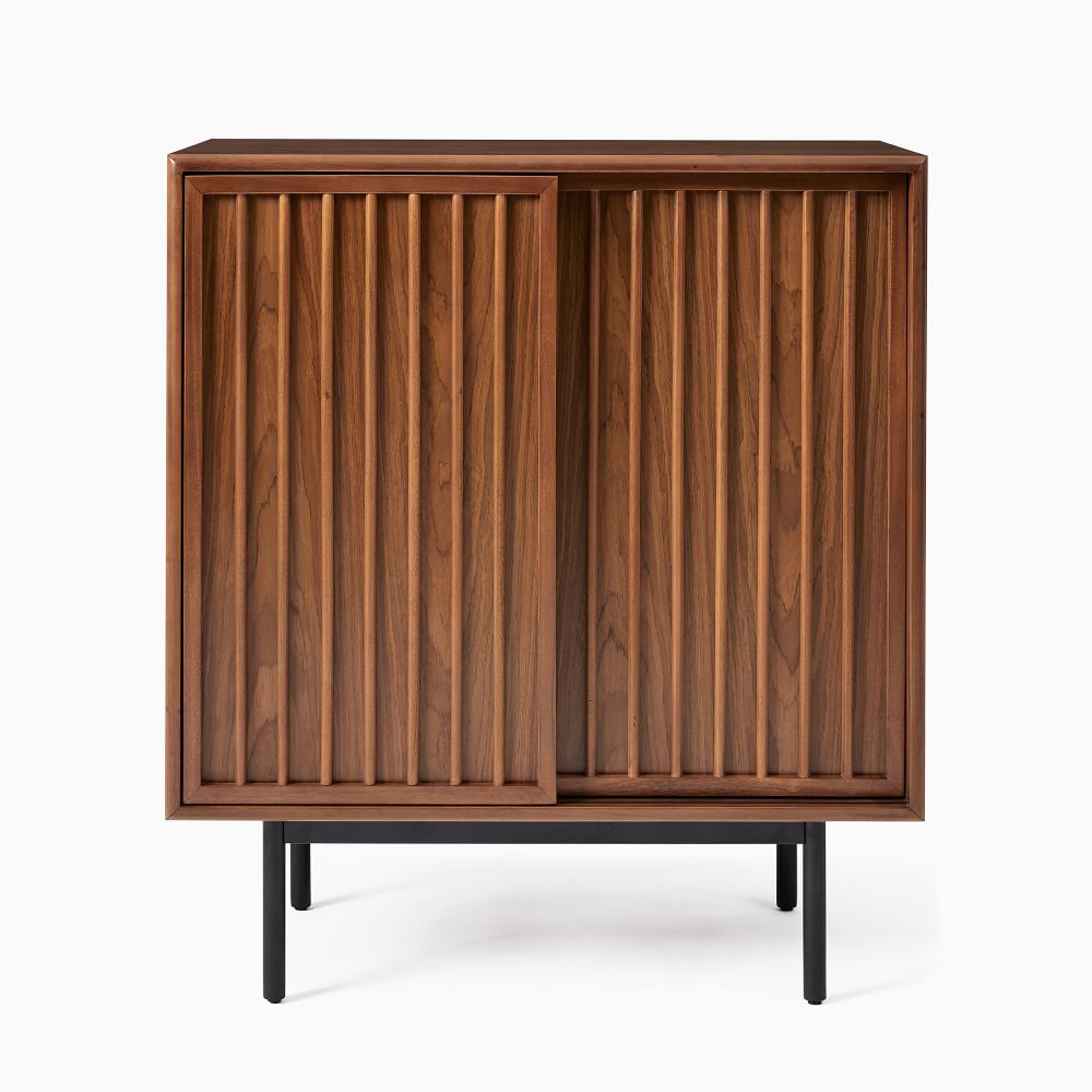 offers compact yet functional storage Benzo Bar Cabinet - The Leaf Crafts