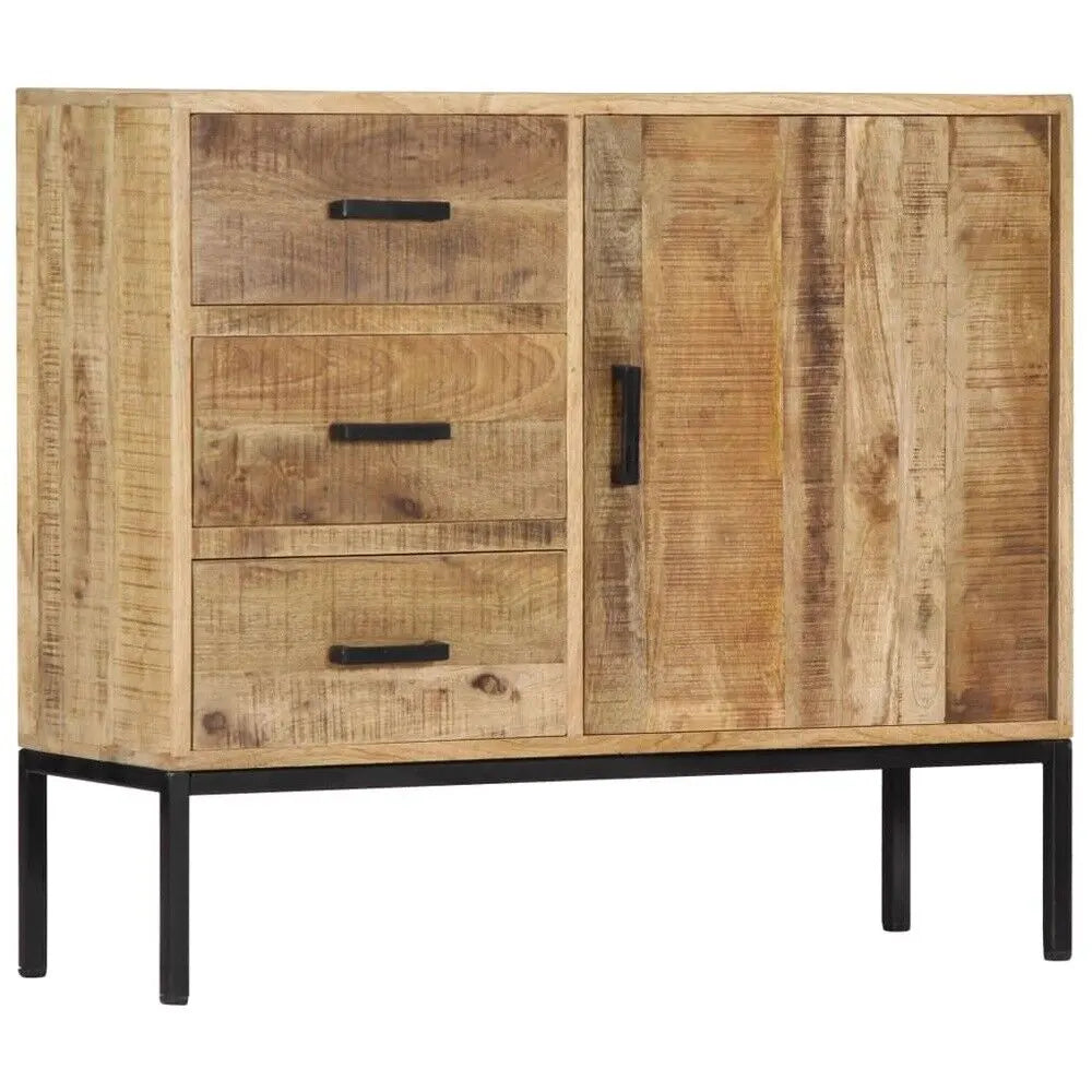 Buy wood sideboard online in India. Solid wood sideboard cabinet with storage for dining room and living room furniture.