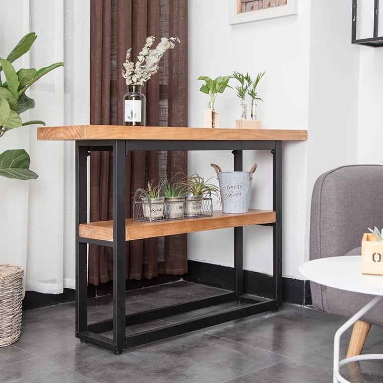 Buy onlline display solid wood console table in India  - The Leaf Crafts