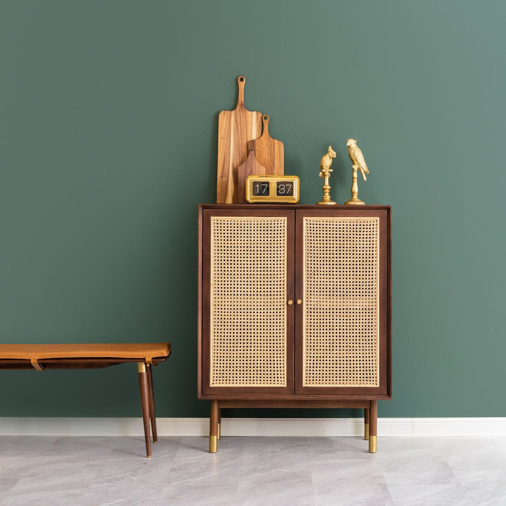 Buy Online Draco cane shoe cabinet for entryway storage in India - The Leaf Crafts