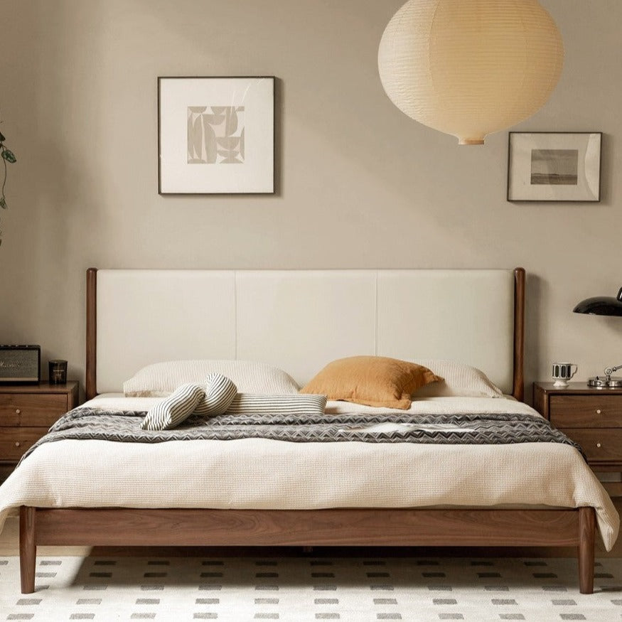 wooden bed frame for stylish and comfortable bedroom- The Leaf Crafts