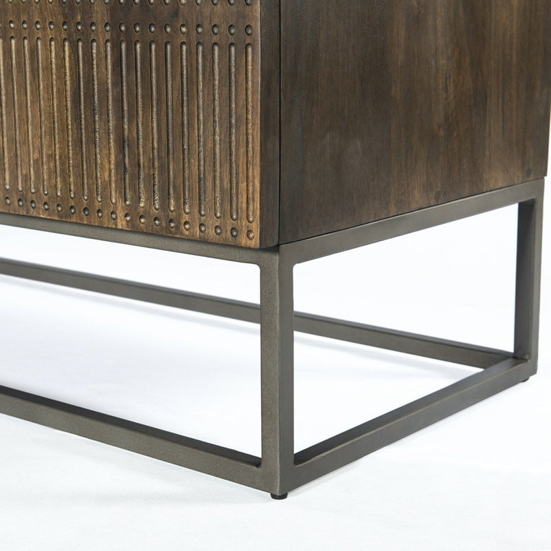 durable handcrafted TV unit with storage- The Leaf Crafts