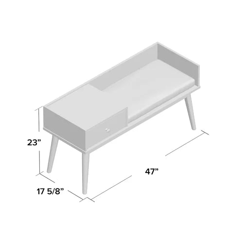 wooden seating bench for compact spaces- The Leaf Crafts