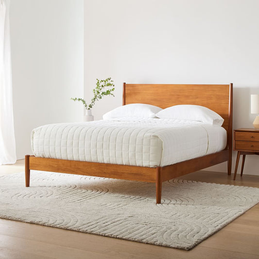 Buy online edith solid wood bed frame in India - The Leaf Crafts