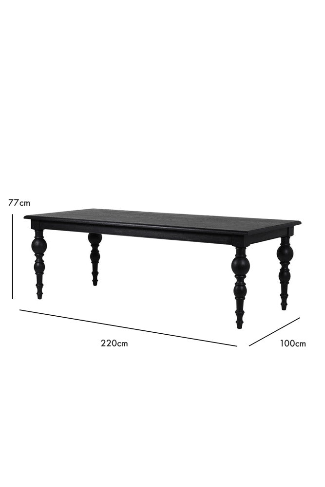 elegant dining table design with natural wood finish - The Leaf Crafts