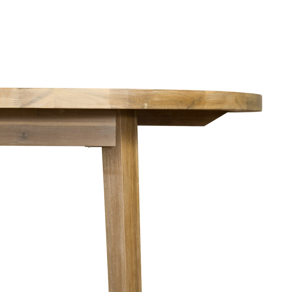 wooden dining table with spacious tabletop- The Leaf Crafts