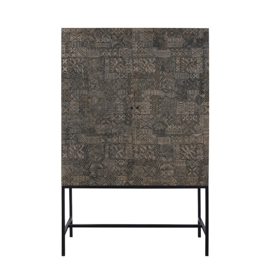 Buy Online Era carved wooden cabinet for stylish home storage in India 