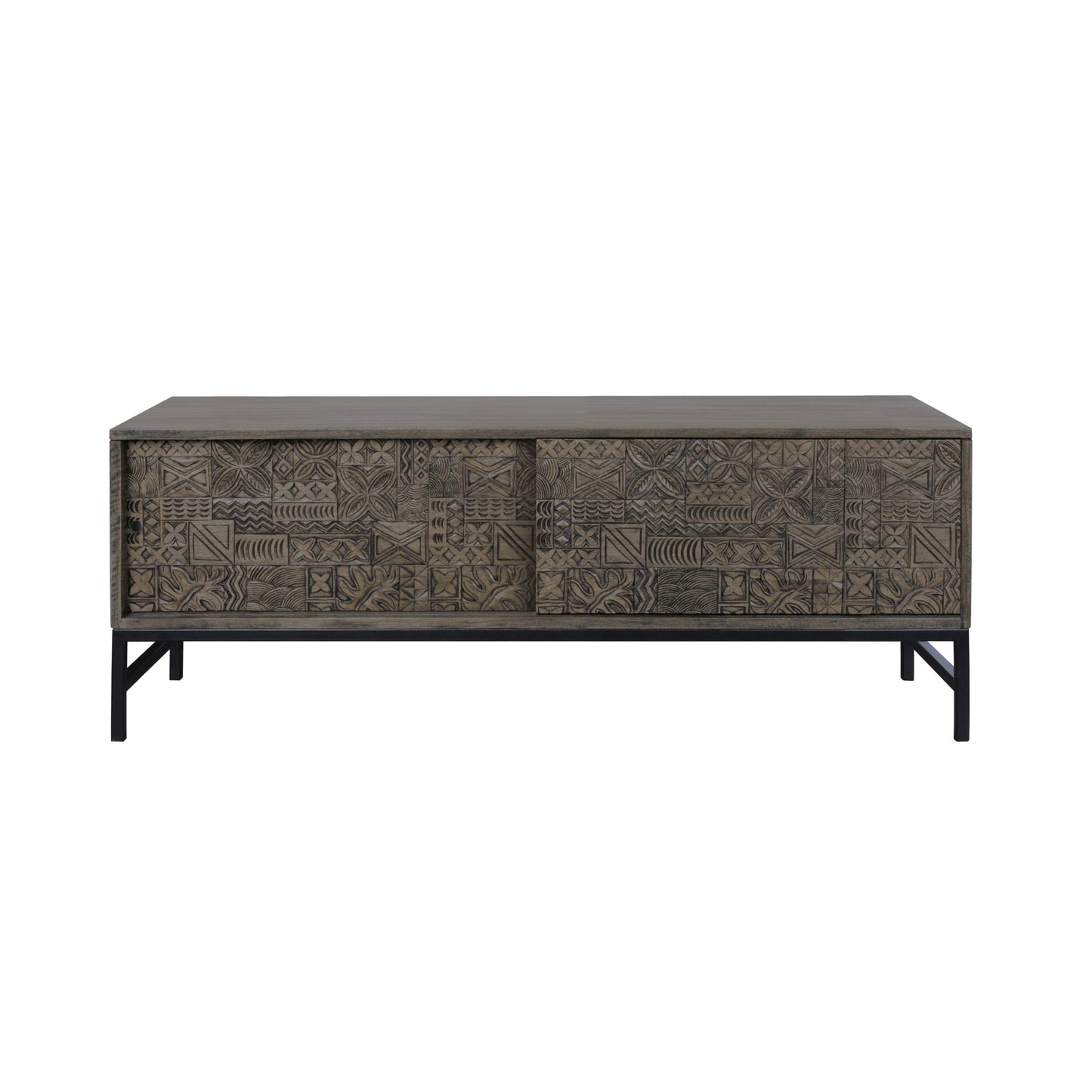 Buy online Era carved wooden TV unit for modern living room in India 