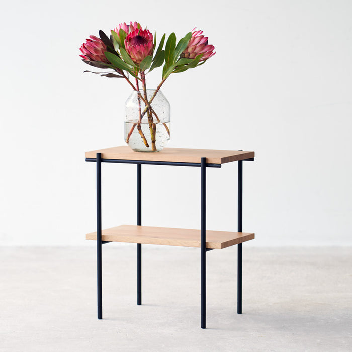 handcrafted mango wood end table - The Leaf Crafts