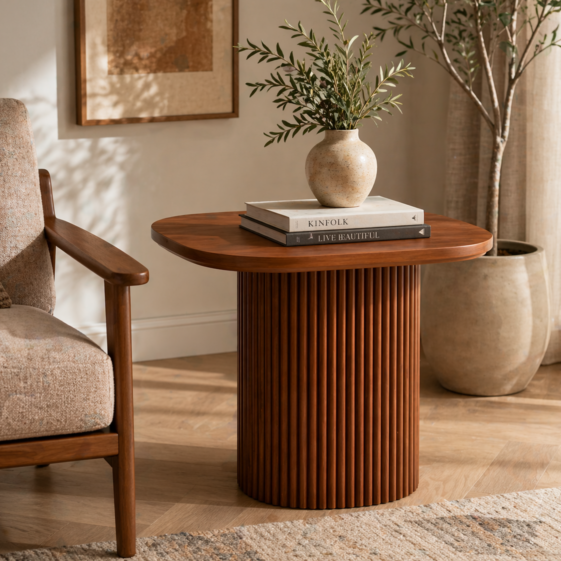 Modern Wooden End Table