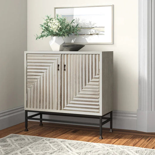 groove solid wood cabinet - The Leaf Crafts
