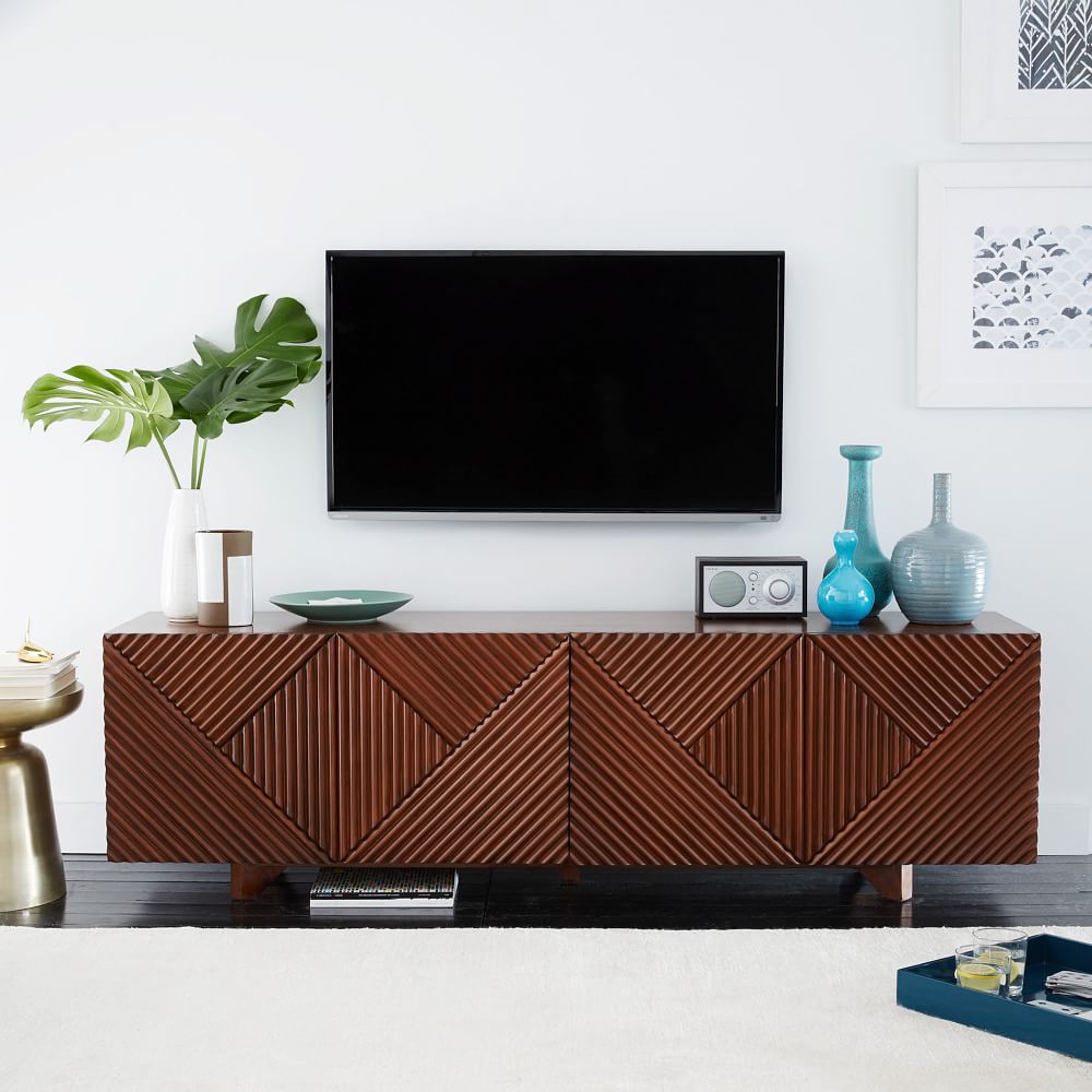 Buy online Groove Tv Cabinet India  - The Leaf Crafts