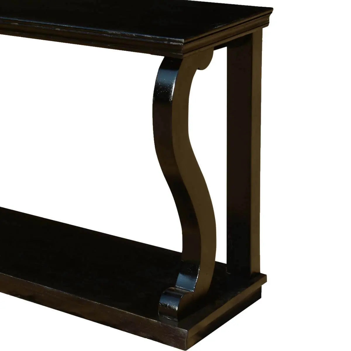 Handcrafted solid wood console table for hallway decor. Modern wooden entryway table for stylish home interiors.