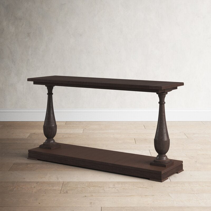 slim wooden console table for home - The Leaf Crafts