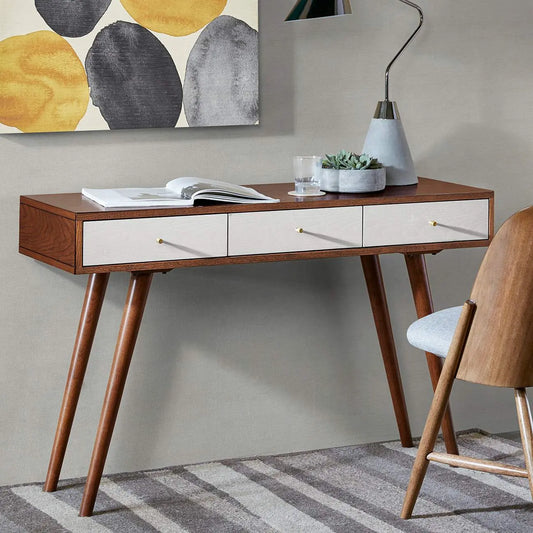 Minimalist wooden work desk