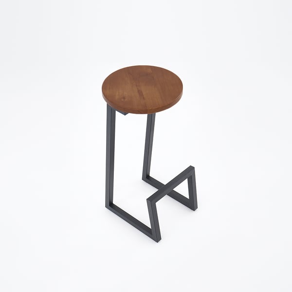 natural grain patterns premium solid wood counter stool - The Leaf Crafts