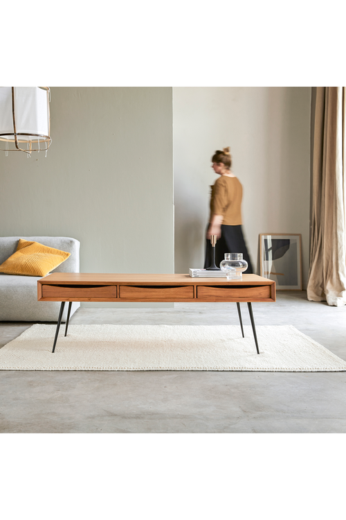 modern wooden center table design - The Leaf Crafts