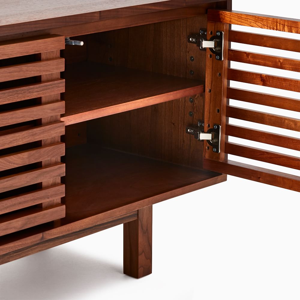 handcrafted wooden tv unit furniture - The Leaf Crafts