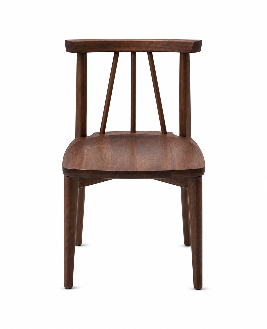 handcrafted wooden chair backrest detail