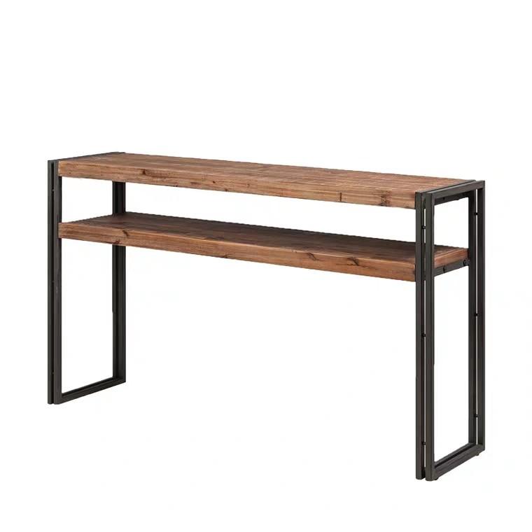 urban wooden console table design - The Leaf Crafts