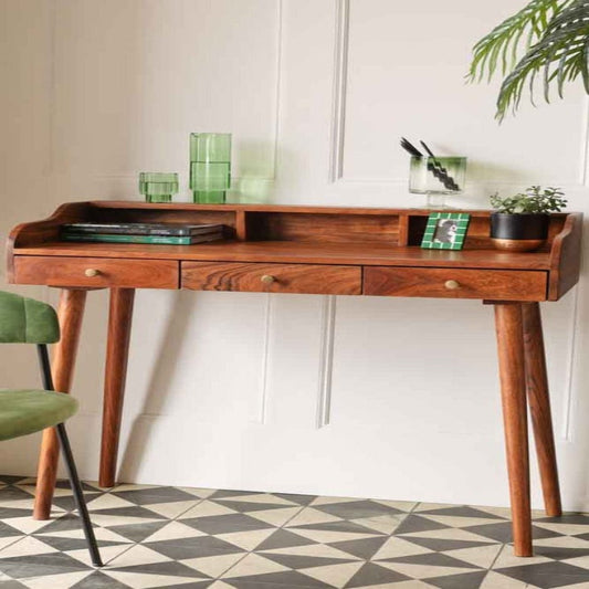 Buy online furniture jodhpur traditional wooden study desk - The Leaf Crafts