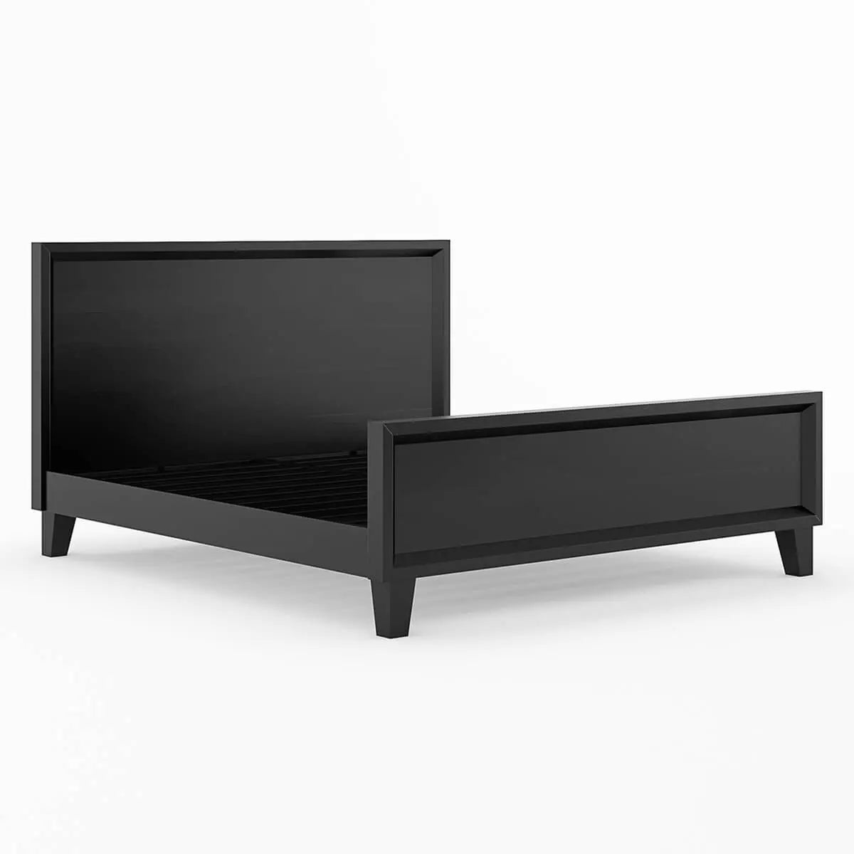 Modern solid wood king bed for bedroom. Stylish wooden king size bed frame, durable hardwood furniture for comfortable sleep.