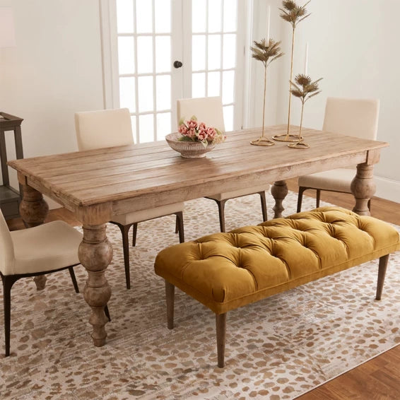 Atharv Solid Wood Dining Table - The Leaf Crafts