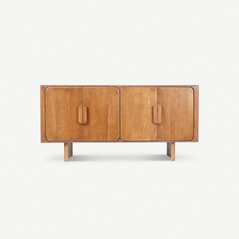 Buy Online Leo solid wood TV cabinet for modern living room in India - The Leaf Crafts