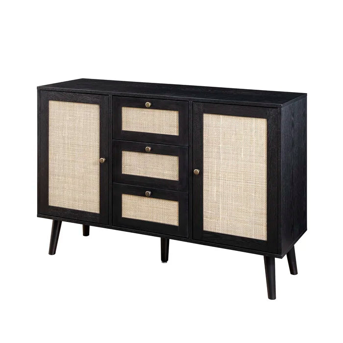 designer black storage cabinet- The Leaf Crafts
