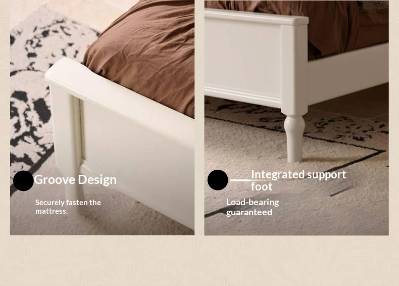 luxury solid wood bed for sophisticated bedroom décor