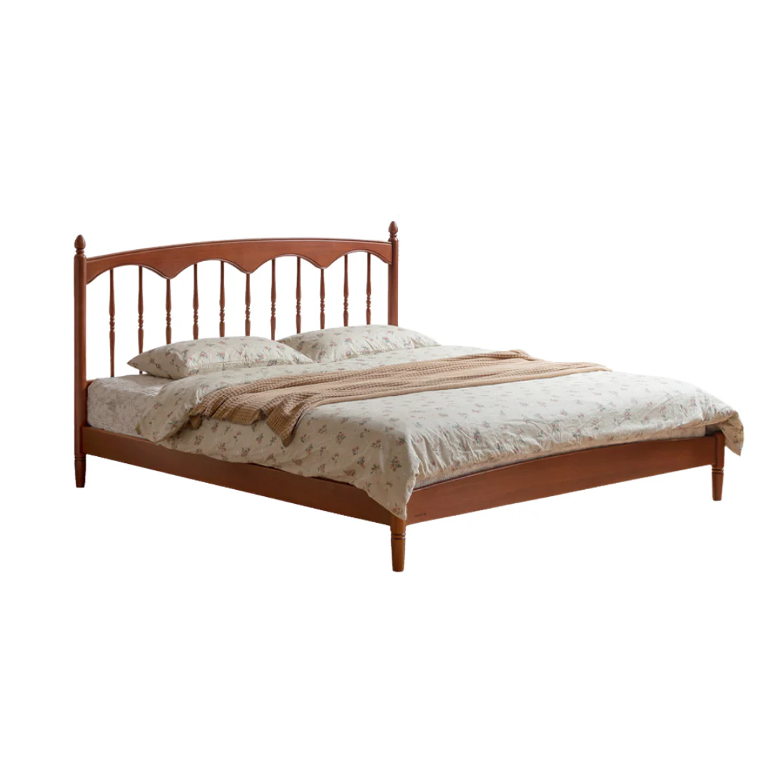 luxury solid wood bed for sophisticated bedroom décor
