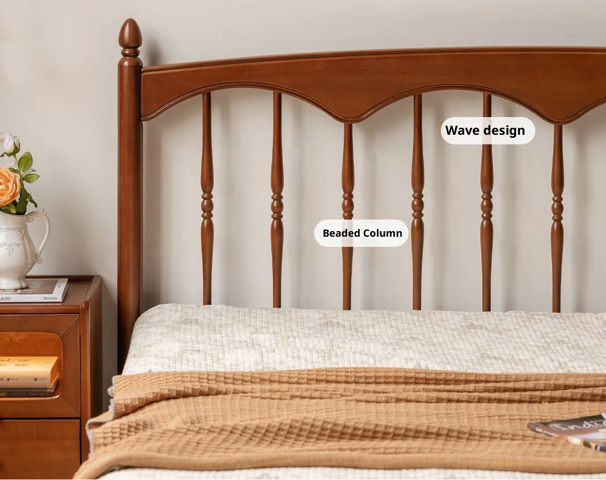 luxury solid wood bed for sophisticated bedroom décor